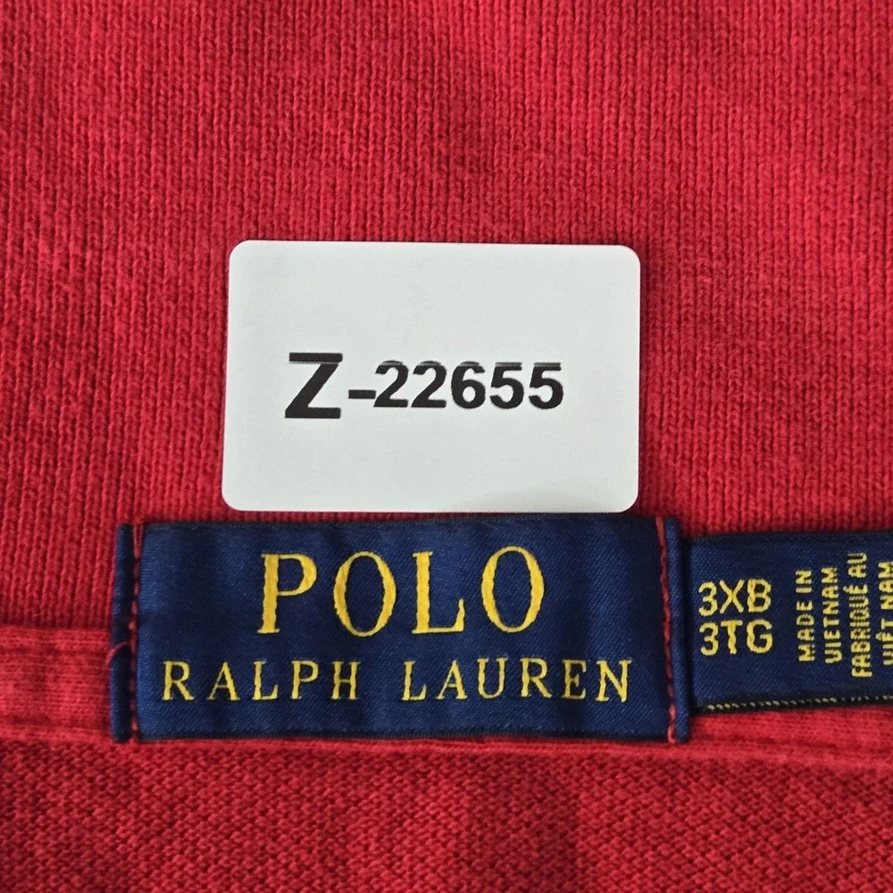 Polo Ralph Lauren Men Polo 3XB Red Embroidered Logo Short Sleeve